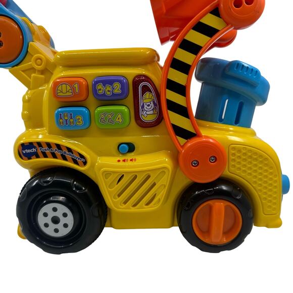 Vtech Push & Pop Bulldozer Push & Pull Toys Vehicle with Handle Baby & Toddler - Picture 6 of 12